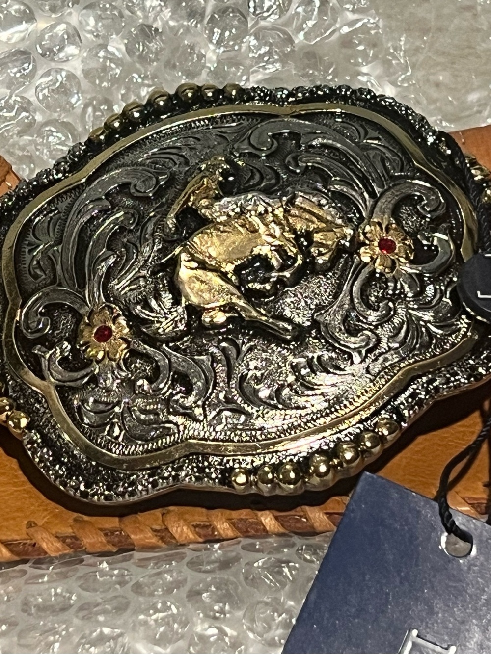Lucchese TROPHY BUCKLE BELT - NWT - L - Picture 9 of 16